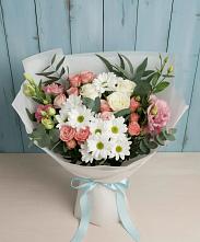 Букет цветов из:  Розы, Лизиантусы и Хризантемы в Иванино