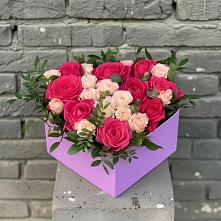 Цветочная композиция из Розы в коробке в Иванино