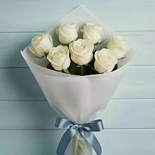Букет 7 Белых роз Эдлесс Лав в Иванино
