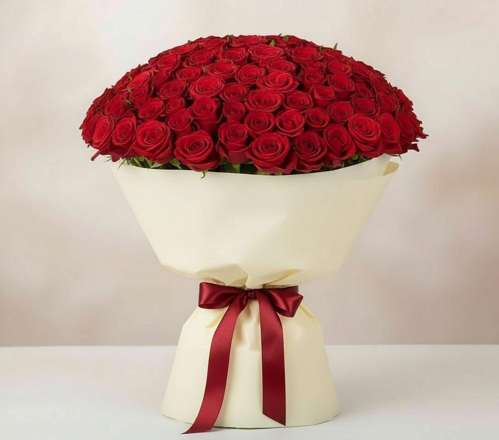 Букет 101 Красная роза Милано в Иванино
