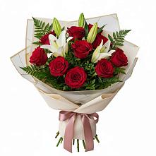 Букет цветов из:  Лилии и Розы в Иванино