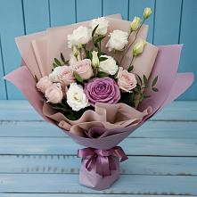 Букет цветов из:  Розы и Лизиантусы в Иванино