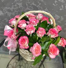 Цветочная композиция из Розы в корзине #REPLACE_PRED# Иванино