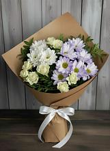 Букет цветов из:  Хризантемы и Розы в Иванино