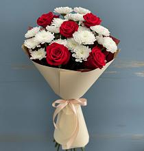 Букет цветов из:  Розы и Хризантемы в Иванино