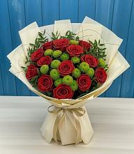 Букет цветов из:  Розы и Хризантемы #REPLACE_PRED# Иванино