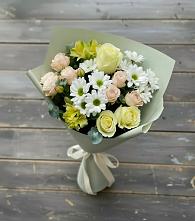 Букет цветов из:  Альстромерии, Розы и Хризантемы в Иванино
