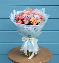 Букет цветов из:  Хризантемы и Розы в Иванино