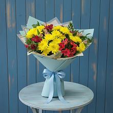 Букет цветов из:  Альстромерии и Хризантемы в Иванино