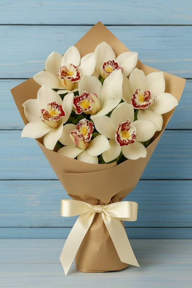 Букет цветов из: Орхидеи и Розы в Иванино