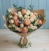 Букет цветов из:  Альстромерии и Розы в Иванино
